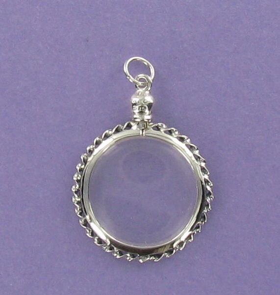 Clear Locket 925 Sterling Silver Holds Cherished Items or Keepsakes