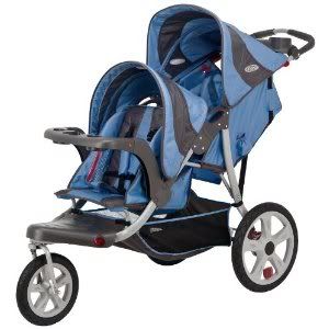 Double Stroller   Seat on Stroller Smooth Ride Molded Trays With Dual Cup Holders Car Seat