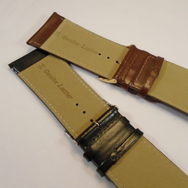 extra wide leather watch straps black and brown