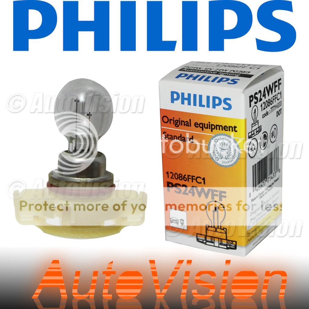 Philips H16/5202/9009/PS24WFF x1 Bulb Standard Foglight Beam OEM DOT 