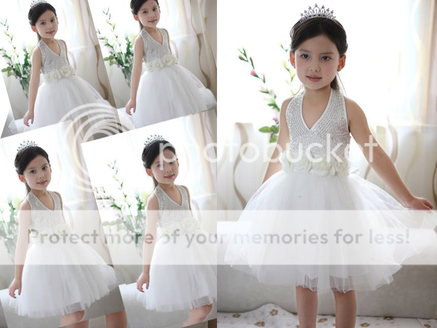 Hot Little Girl's Pageant Dress Dance Wedding Dress Size s M L XL